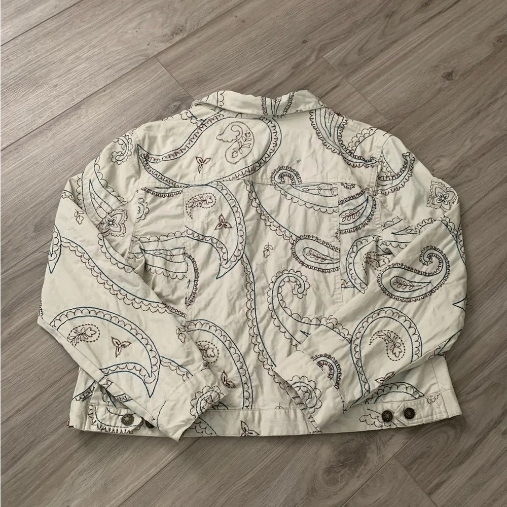 Off White Embroidered Rudy Rd. Jacket [14] - Picture 3 of 4